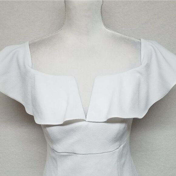 VINCE Camuto White Off-the-Shoulder Midi Dress - Picture 9 of 16